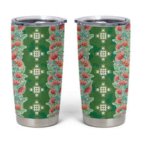 Hawaii Ohia Lehua Tumbler Cup Tropical Vibes Green