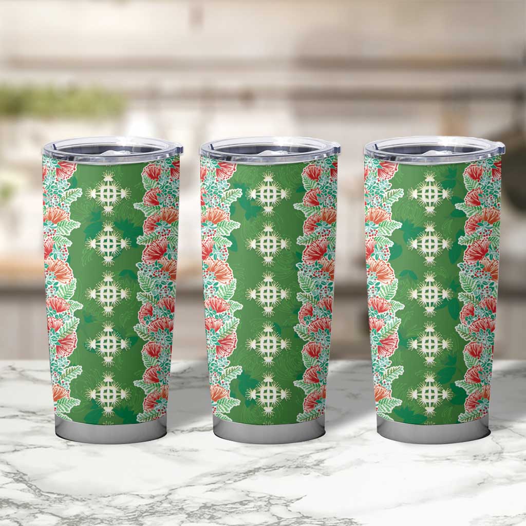 Hawaii Ohia Lehua Tumbler Cup Tropical Vibes Green