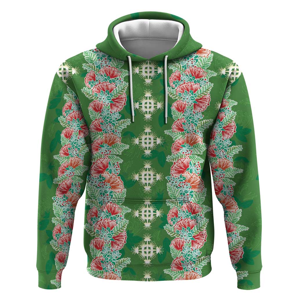 Hawaii Ohia Lehua Zip Hoodie Tropical Vibes Green LT05 Pullover Hoodie Green - Polynesian Pride