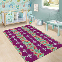 Hawaii Ohia Lehua Area Rug Tropical Vibes Fuchsia