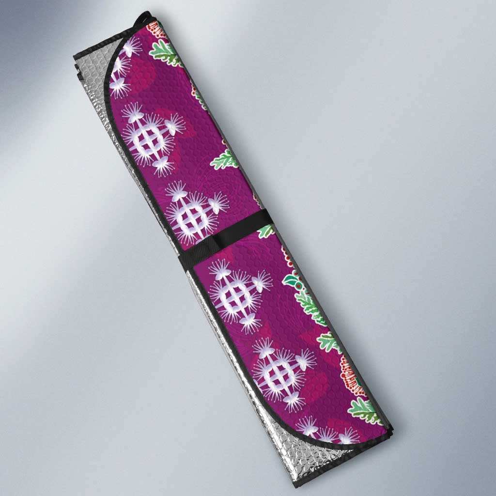 Hawaii Ohia Lehua Auto Sun Shade Tropical Vibes Fuchsia