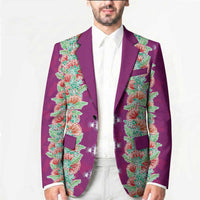Hawaii Ohia Lehua Blazer Tropical Vibes Fuchsia