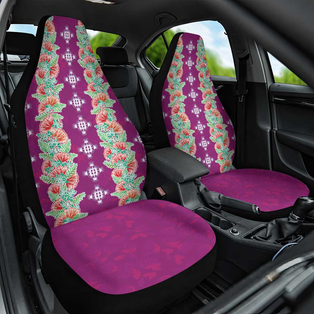 Hawaii Ohia Lehua Car Seat Cover Tropical Vibes Fuchsia