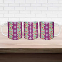 Hawaii Ohia Lehua Ceramic Mug Tropical Vibes Fuchsia