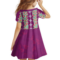 Hawaii Ohia Lehua Family Matching Off The Shoulder Long Sleeve Dress and Hawaiian Shirt Tropical Vibes Fuchsia