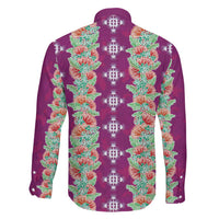 Hawaii Ohia Lehua Family Matching Off Shoulder Short Dress and Hawaiian Shirt Tropical Vibes Fuchsia