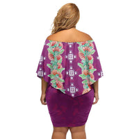 Hawaii Ohia Lehua Family Matching Off Shoulder Short Dress and Hawaiian Shirt Tropical Vibes Fuchsia