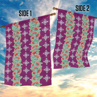 Hawaii Ohia Lehua Garden Flag Tropical Vibes Fuchsia