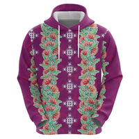 Hawaii Ohia Lehua Hoodie Tropical Vibes Fuchsia LT05 - Polynesian Pride