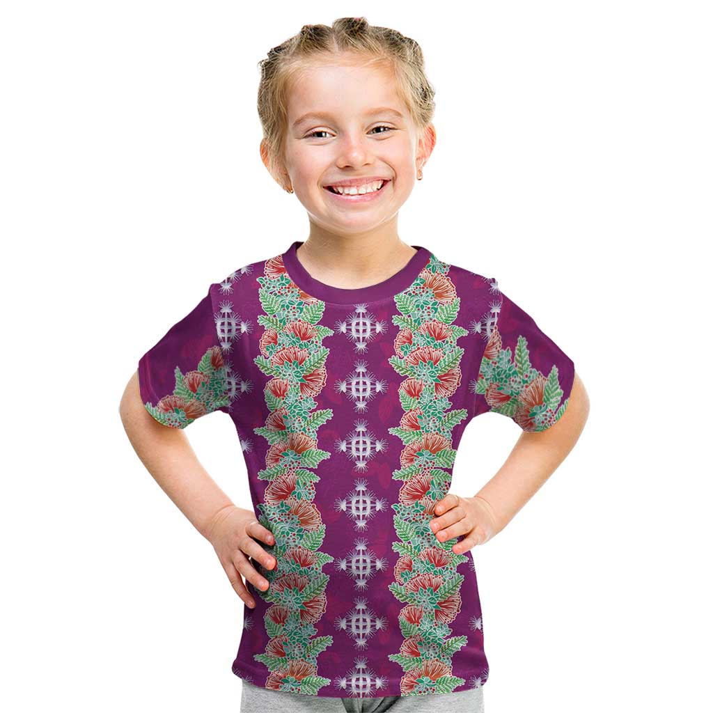 Hawaii Ohia Lehua Kid T Shirt Tropical Vibes Fuchsia LT05 Fuchsia - Polynesian Pride