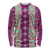 Hawaii Ohia Lehua Long Sleeve Shirt Tropical Vibes Fuchsia