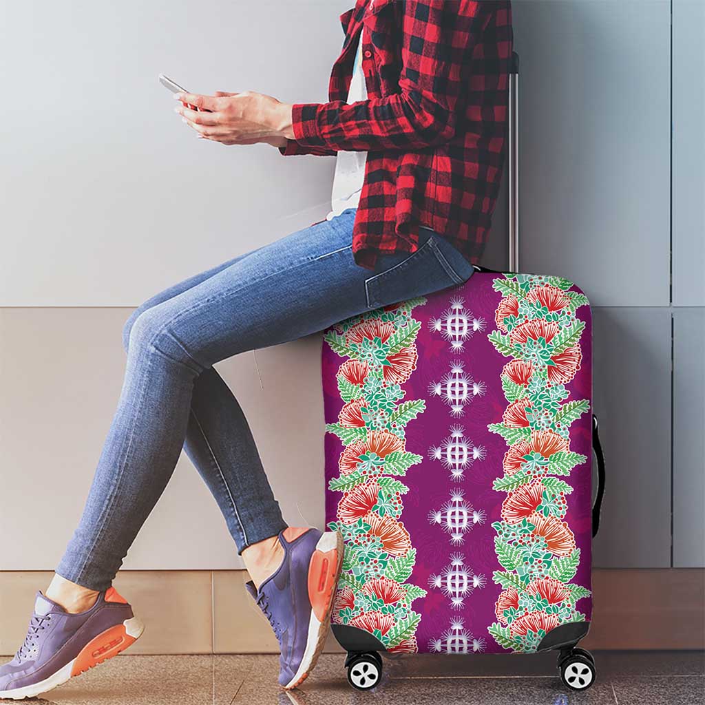 Hawaii Ohia Lehua Luggage Cover Tropical Vibes Fuchsia LT05 - Polynesian Pride