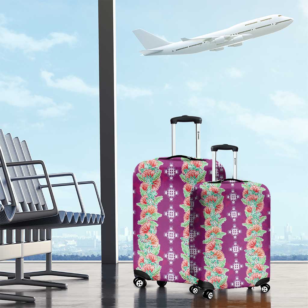 Hawaii Ohia Lehua Luggage Cover Tropical Vibes Fuchsia LT05 - Polynesian Pride