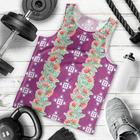 Hawaii Ohia Lehua Men Tank Top Tropical Vibes Fuchsia LT05 - Polynesian Pride