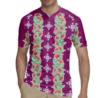 Hawaii Ohia Lehua Rugby Jersey Tropical Vibes Fuchsia LT05 - Polynesian Pride