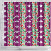 Hawaii Ohia Lehua Shower Curtain Tropical Vibes Fuchsia