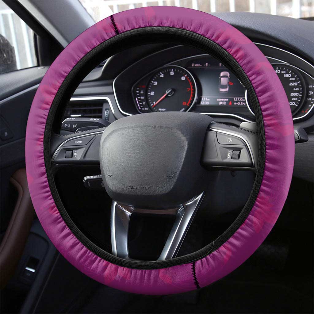 Hawaii Ohia Lehua Steering Wheel Cover Tropical Vibes Fuchsia LT05 - Polynesian Pride
