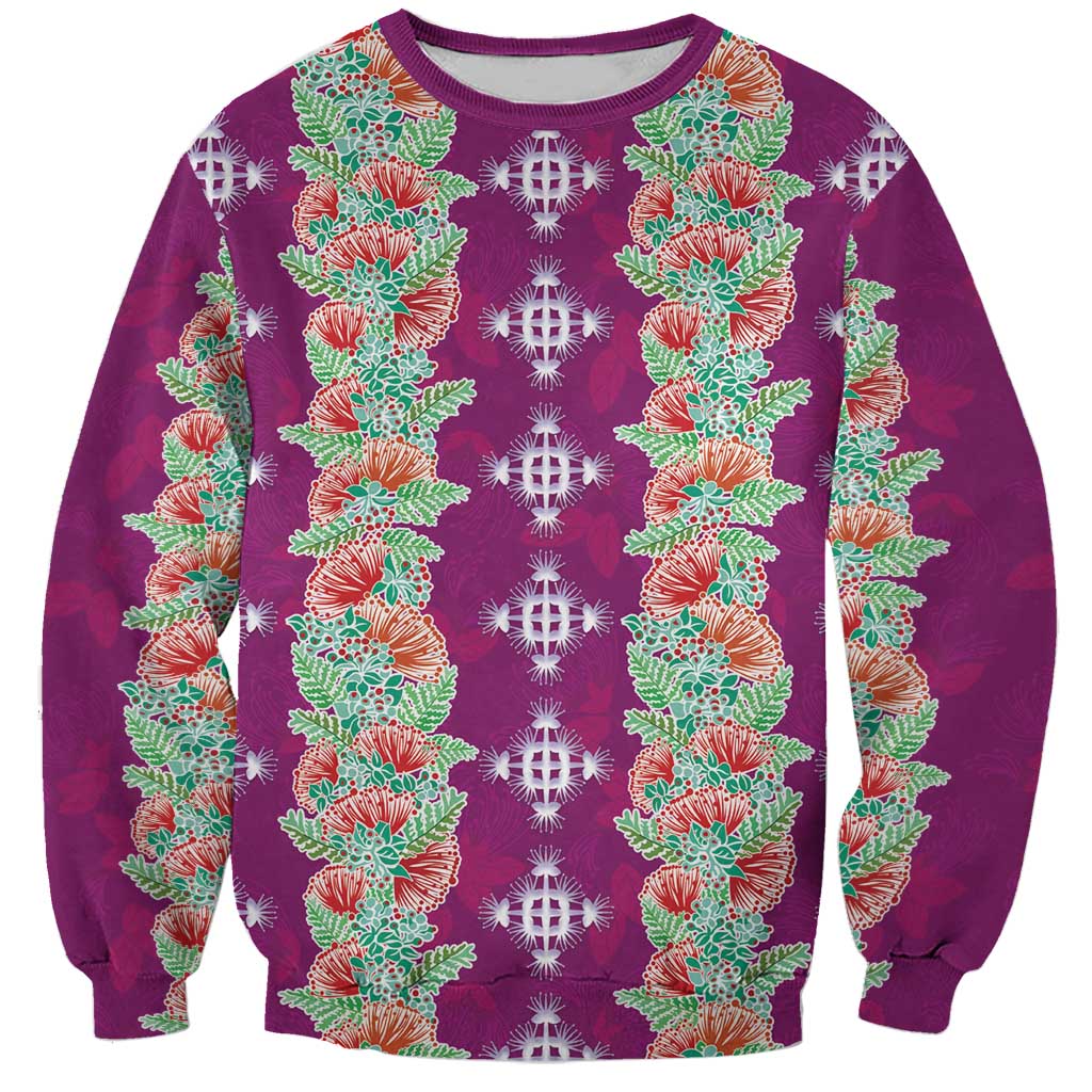 Hawaii Ohia Lehua Sweatshirt Tropical Vibes Fuchsia