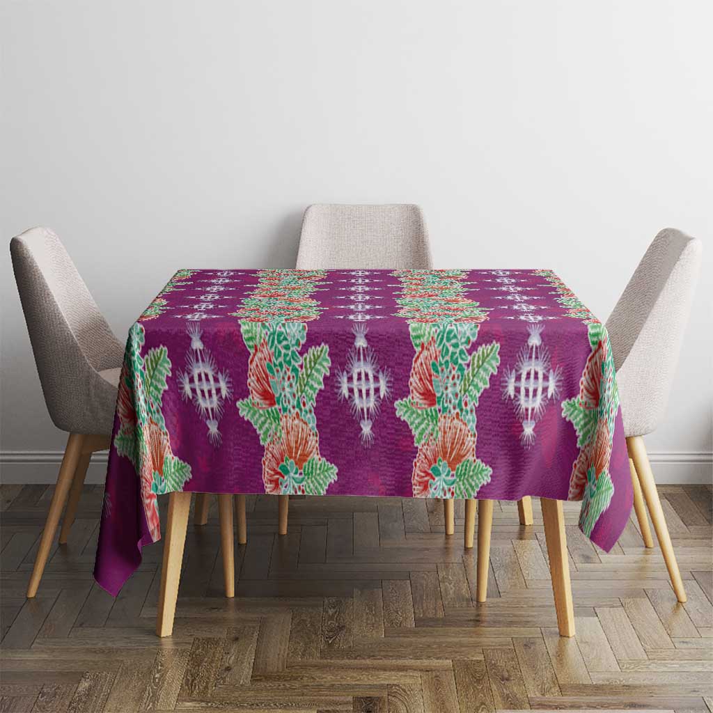 Hawaii Ohia Lehua Tablecloth Tropical Vibes Fuchsia