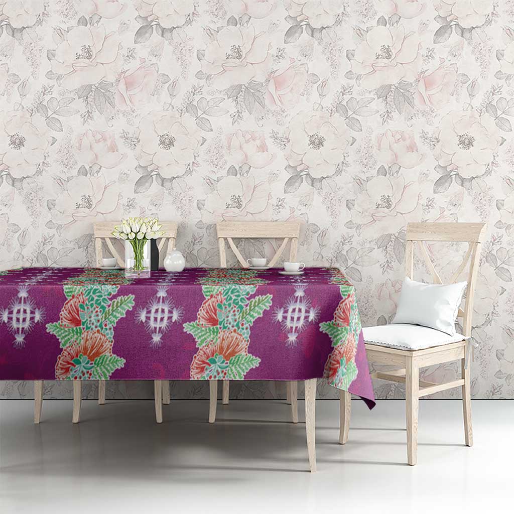 Hawaii Ohia Lehua Tablecloth Tropical Vibes Fuchsia