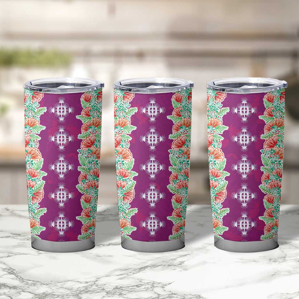 Hawaii Ohia Lehua Tumbler Cup Tropical Vibes Fuchsia LT05 - Polynesian Pride