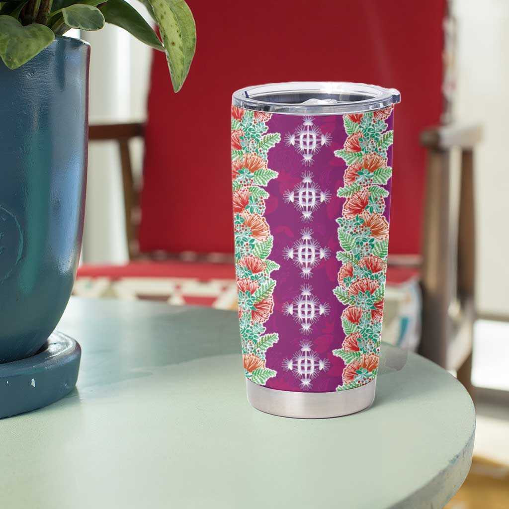 Hawaii Ohia Lehua Tumbler Cup Tropical Vibes Fuchsia LT05 - Polynesian Pride