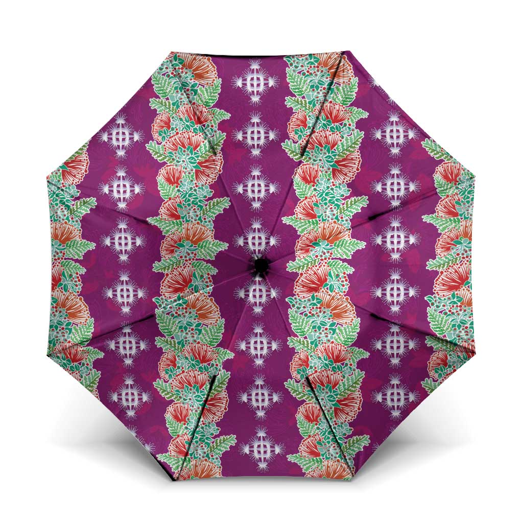 Hawaii Ohia Lehua Umbrella Tropical Vibes Fuchsia