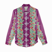 Hawaii Ohia Lehua Women Casual Shirt Tropical Vibes Fuchsia LT05 - Polynesian Pride