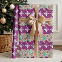 Hawaii Ohia Lehua Wrapping Paper Tropical Vibes Fuchsia