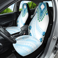 Africa Dashiki Car Seat Cover With Polynesian Pattern Blue Version
