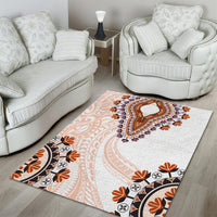 Africa Dashiki Area Rug With Polynesian Pattern Beige Version