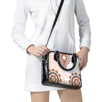 Africa Dashiki Shoulder Handbag With Polynesian Pattern Beige Version