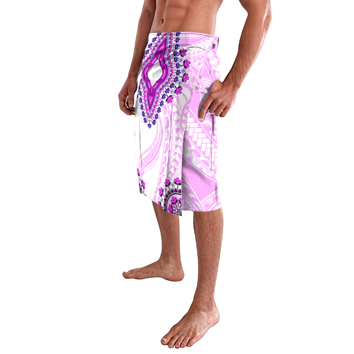 Africa Dashiki Lavalava With Polynesian Pattern Pink Version LT05 - Polynesian Pride