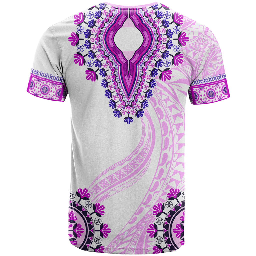 Africa Dashiki T Shirt With Polynesian Pattern Pink Version LT05 - Polynesian Pride