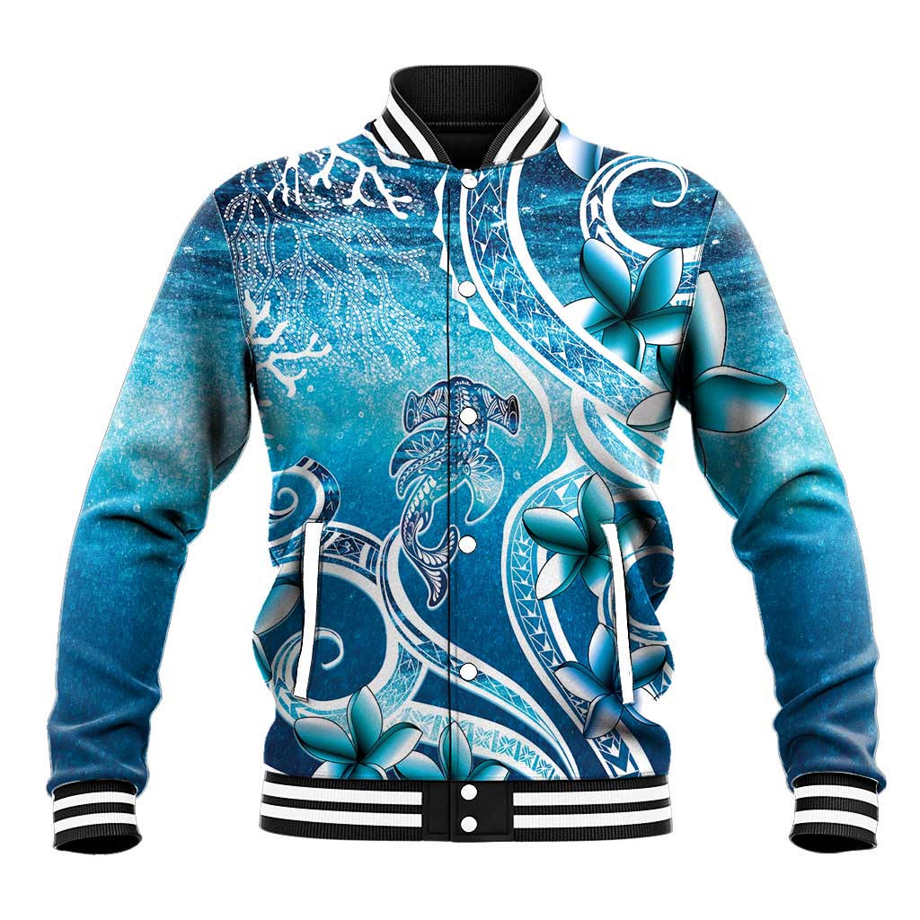 Polynesia World Ocean Day Baseball Jacket Ocean Style LT05 Unisex Blue - Polynesian Pride