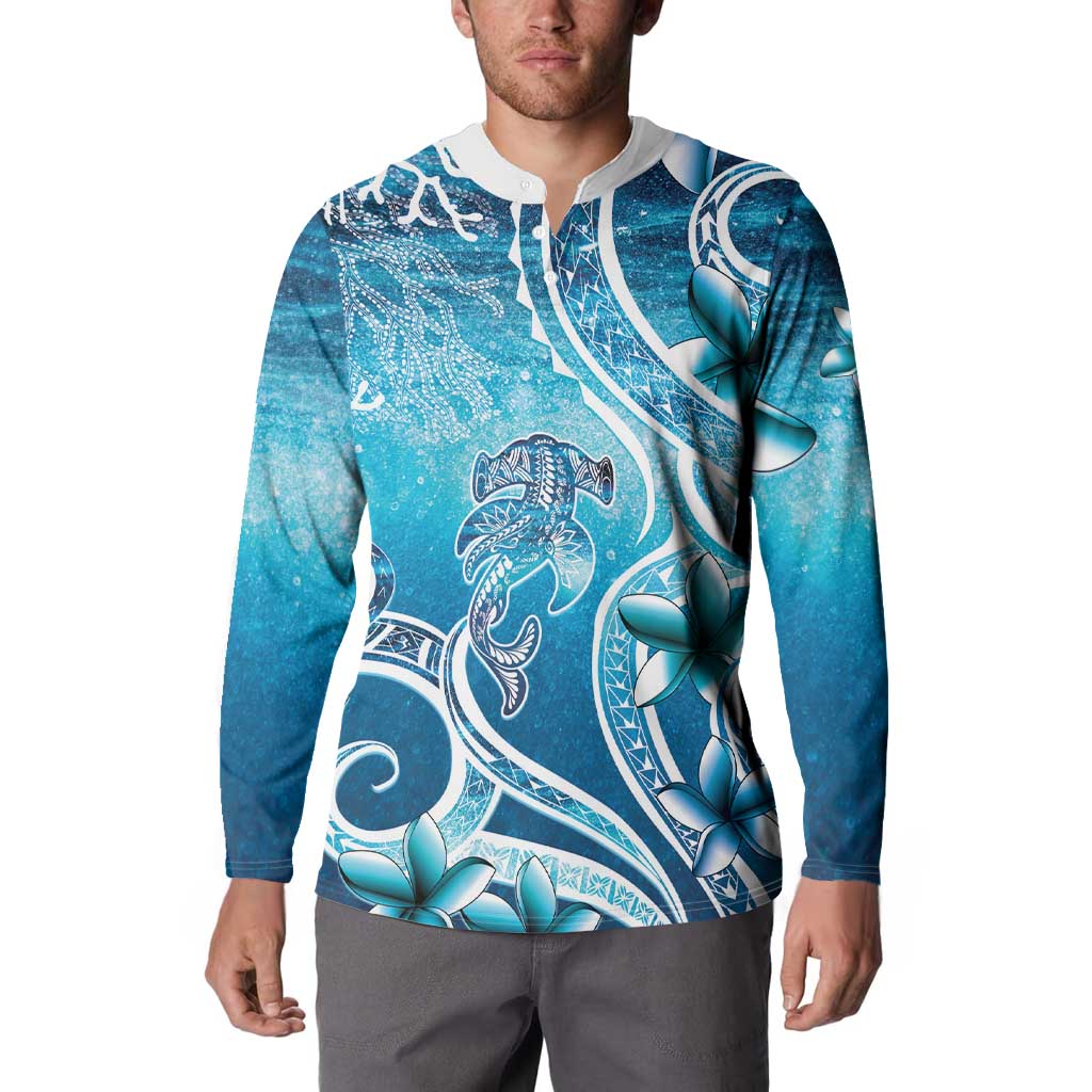 Polynesia World Ocean Day Button Sweatshirt Ocean Style