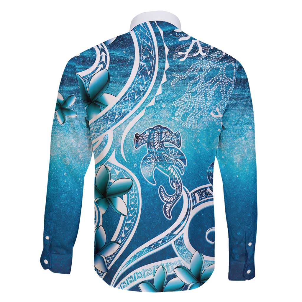 Polynesia World Ocean Day Family Matching Long Sleeve Bodycon Dress and Hawaiian Shirt Ocean Style
