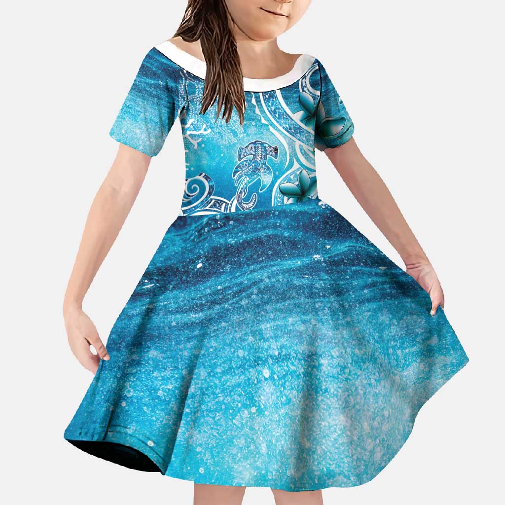 Polynesia World Ocean Day Family Matching Mermaid Dress and Hawaiian Shirt Ocean Style