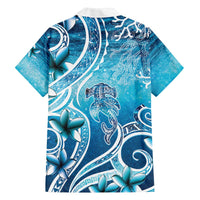 Polynesia World Ocean Day Family Matching Off The Shoulder Long Sleeve Dress and Hawaiian Shirt Ocean Style