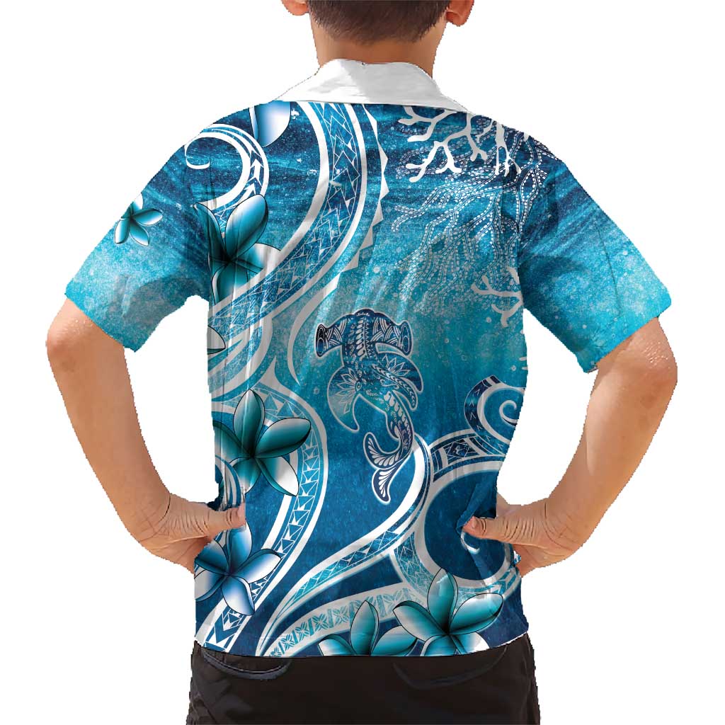Polynesia World Ocean Day Family Matching Short Sleeve Bodycon Dress and Hawaiian Shirt Ocean Style