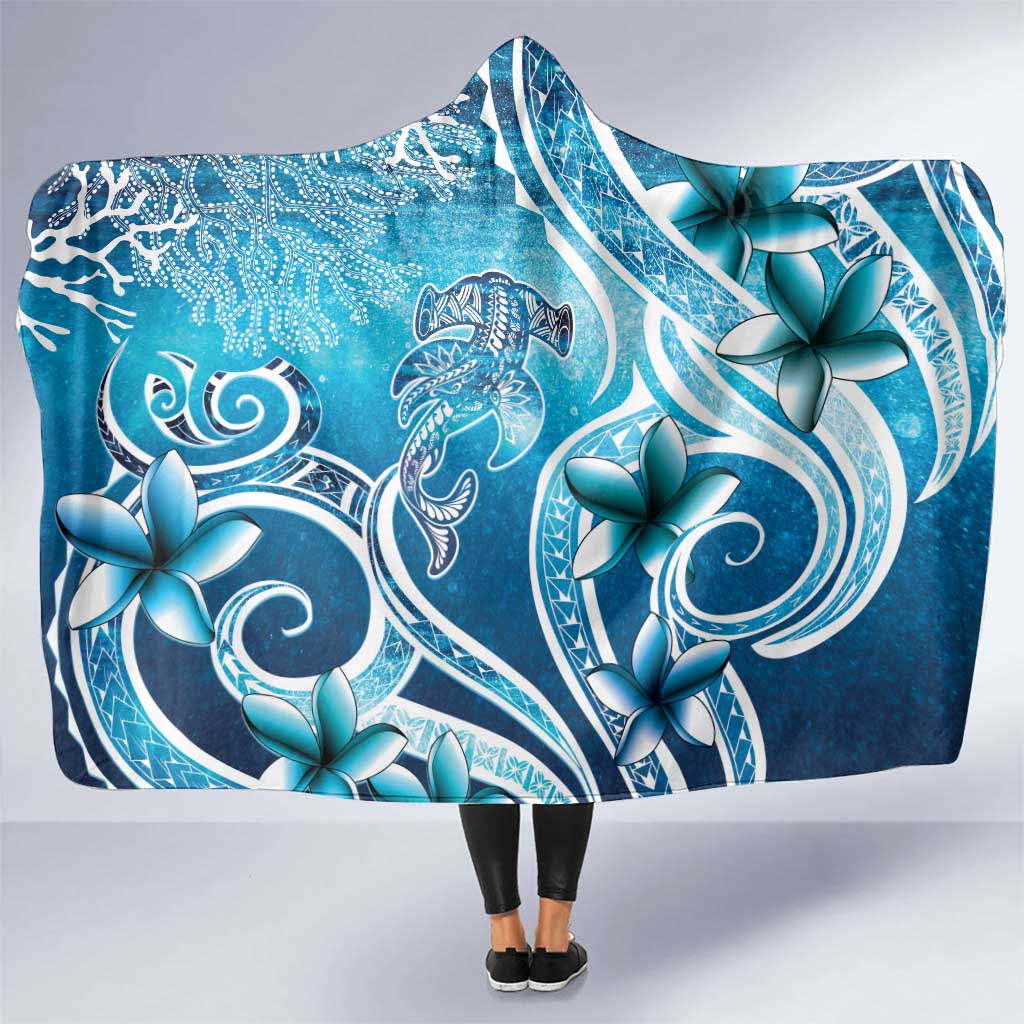 Polynesia World Ocean Day Hooded Blanket Ocean Style LT05 One Size Blue - Polynesian Pride