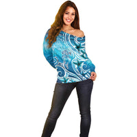 Polynesia World Ocean Day Off Shoulder Sweater Ocean Style
