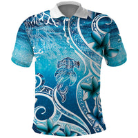 Polynesia World Ocean Day Polo Shirt Ocean Style LT05 Blue - Polynesian Pride