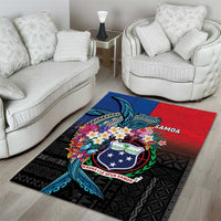 Samoa Area Rug Humpback Whale Siapo Pattern