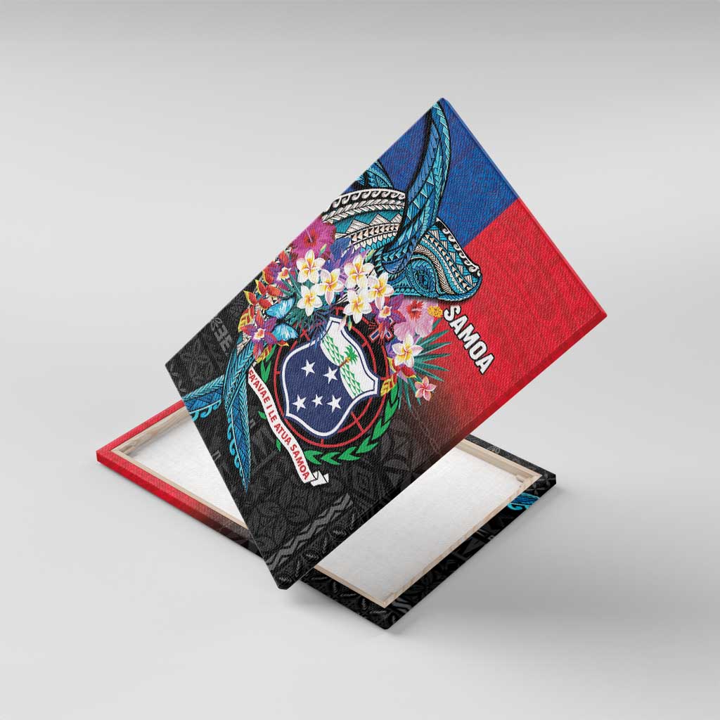 Samoa Canvas Wall Art Humpback Whale Siapo Pattern