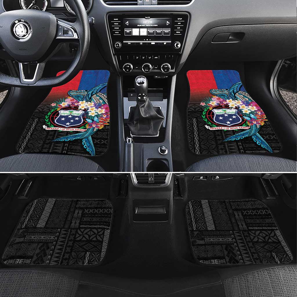 Samoa Car Mats Humpback Whale Siapo Pattern