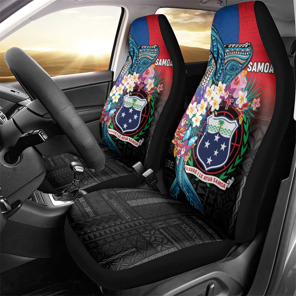 Samoa Car Seat Cover Humpback Whale Siapo Pattern