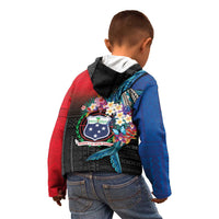 Samoa Kid Hoodie Humpback Whale Siapo Pattern