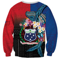 Samoa Sweatshirt Humpback Whale Siapo Pattern