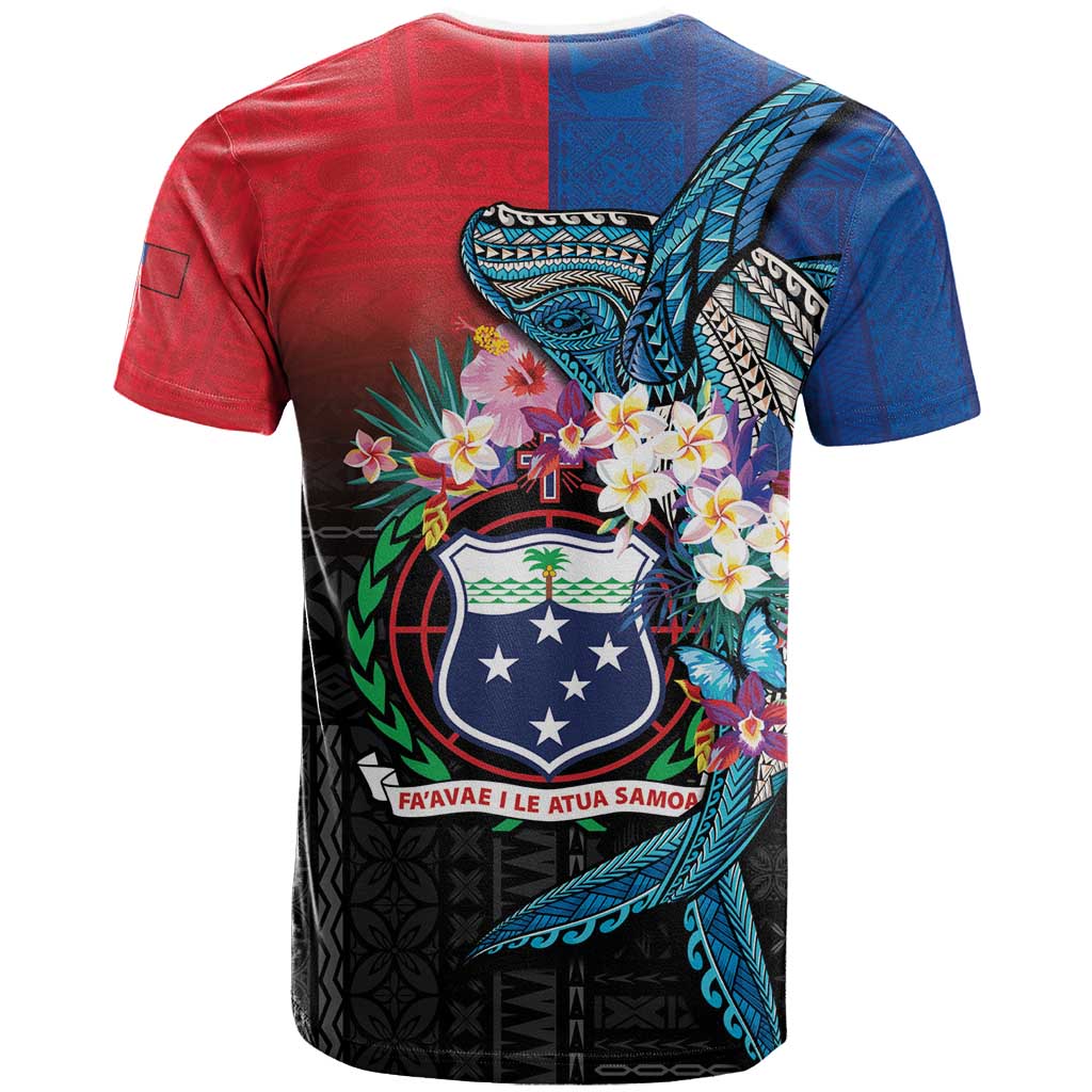 Samoa T Shirt Humpback Whale Siapo Pattern